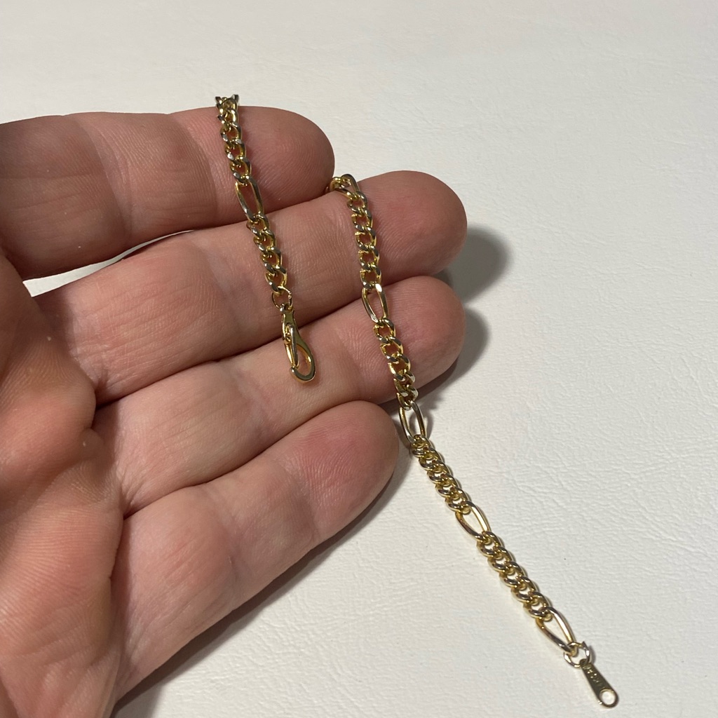 Gold Plated Figaro Link Bracelet